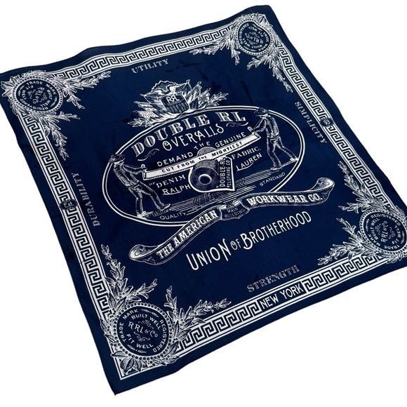 RRL Ralph Lauren Vintage Banadana - Navy Rare - Picture 3 of 3